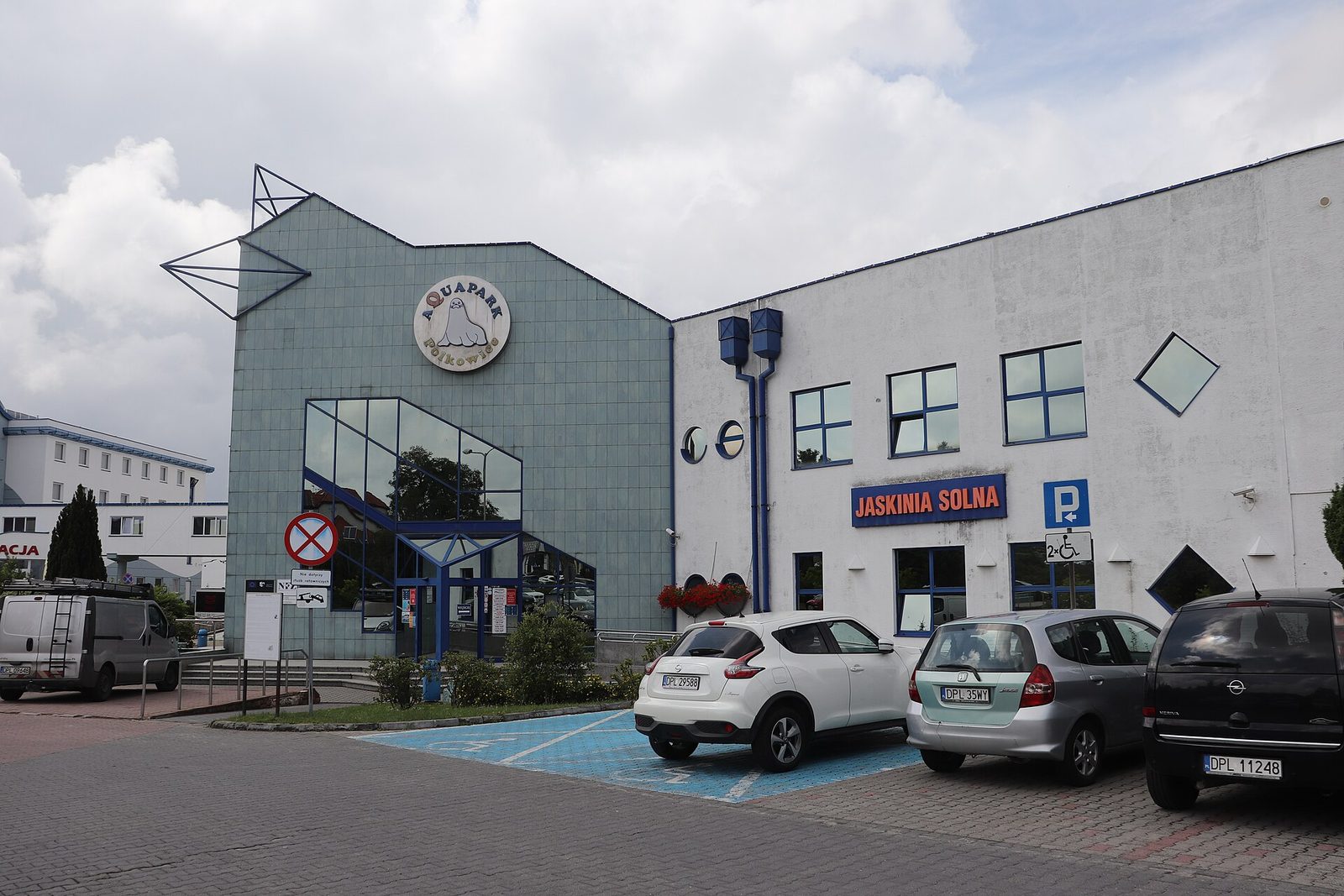 Budynek Aquaparku Polkowice przy ulicy Młyńskiej